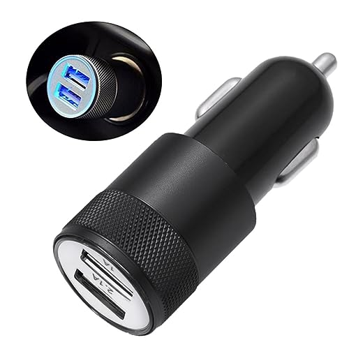 OSALADI 1A 1A Aluminiumlegierung Dual USB Autoladegerät Mit 2 USB Anschlüssen Universelles Intelligentes Laden Für Mobiltelefone Schwarz von OSALADI