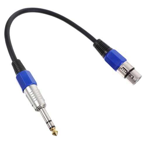 OSALADI 2 Stück Mikrofon Adapterkabel 1/4 Auf XLR Stecker TRS Auf XLR Mikrofonkabel XLR Auf 1/4 Adapter 635 Mm Auf XLR Adapter Patchkabel Audio Konverter Kurzes XLR Kabel XLR Auf von OSALADI