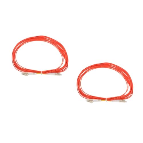 OSALADI 2st Faser-jumper Komponentenkabel Optisch Glasfaser-transceiver Glasfaserclip Gitarren-patchkabel Glasfaserkabel Konsolenkabel Lc-zu-lc-glasfaser-patchkabel Kabelmod Orange Pvc von OSALADI