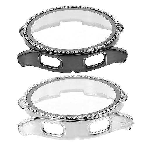 OSALADI 2st Uhrengehäuse Digitaluhr Uhrenladegerät Ultra Uhrenarmband Uhrenhalter Bildschirmrahmen Ansehen Schutz Uhr Temperiert Strass-Abdeckung Für Uhr Bausatz Schwarze Uhr STK von OSALADI