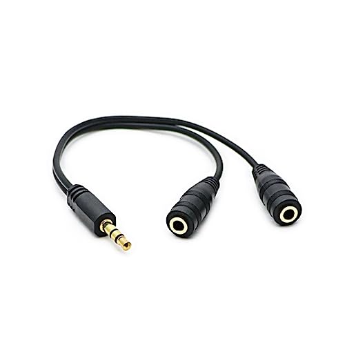 OSALADI Audio-Adapterkabel rca cables klinkenstecker adapter kopfhörerverlängerungskabel Kopfhörer-Verlängerung Videokabel Kopfhörer-Audiokabel Audio-Y-Kabel 3,5-mm-zu-Audiokabel Black von OSALADI