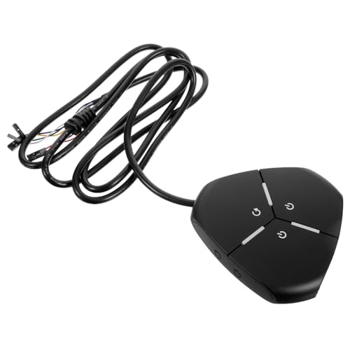 OSALADI STK Tabletop zubehör pc Halter Desktop Zubehör Doppelter Stromversorgungsschalter computerzubehör Tasten USB Elektronik Computerleistung Gehäuse für Desktop-Computer Plastik Black von OSALADI