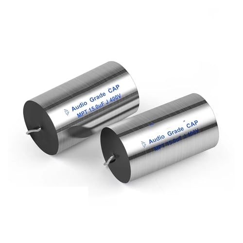 OSBCMZGE 2Pcs MPT MKP 400V Capacitor HiFi Axial Fever Crossover Coupling Frequency-Divided for Audio Capacitor Audiophile Speaker (5.6UF MPT Silver) von OSBCMZGE