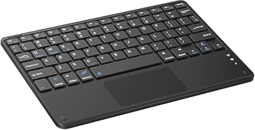 OSCAL Bluetooth-Tastatur für Tablet, Computer, Mini-PC, Desktop, iPad Air/iPad Pro, kompatibel, tragbar, kabellos, wiederaufladbar, schwarz von OSCAL