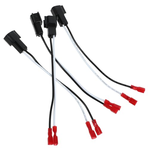 OSOLADY 4 Stück Audiokabel Lautsprecherkabel Autoteil Schrumpfdrahtverbinder Flachstecker multi auto lautsprecher Autozubehör lautsprecher kabel konverter auto versorgung Plastik Black von OSOLADY