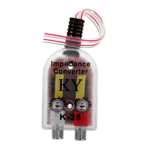 OSOLADY Car-Audio-Konverter bassverstärker Inline-Lautstärkeregelung Erdschleifen-Rauschisolator Audio-Controller zu niedrigem Adapter Auto-Verstärker-Hi-Low-Konverter Stinger-Audio Kupfer von OSOLADY