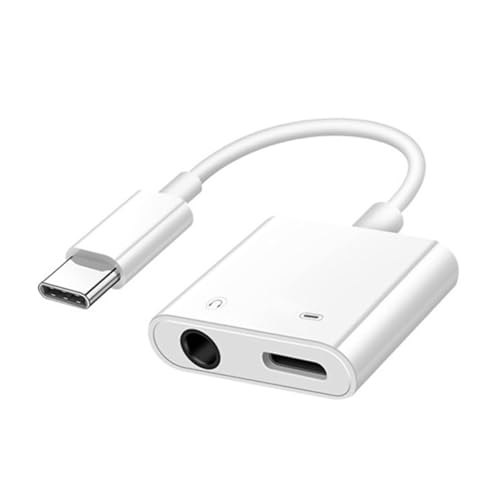 OSOLADY Handy Adapter Ohrhörer c auf USB-Adapter USB c zu USB Adapter zum Kopfhöreranschluss-Adapter USB zu Kabel kopfhörer Adapter Typ-C-Audioadapter Datenkabel Kopfhöreradapter PVC Weiß von OSOLADY