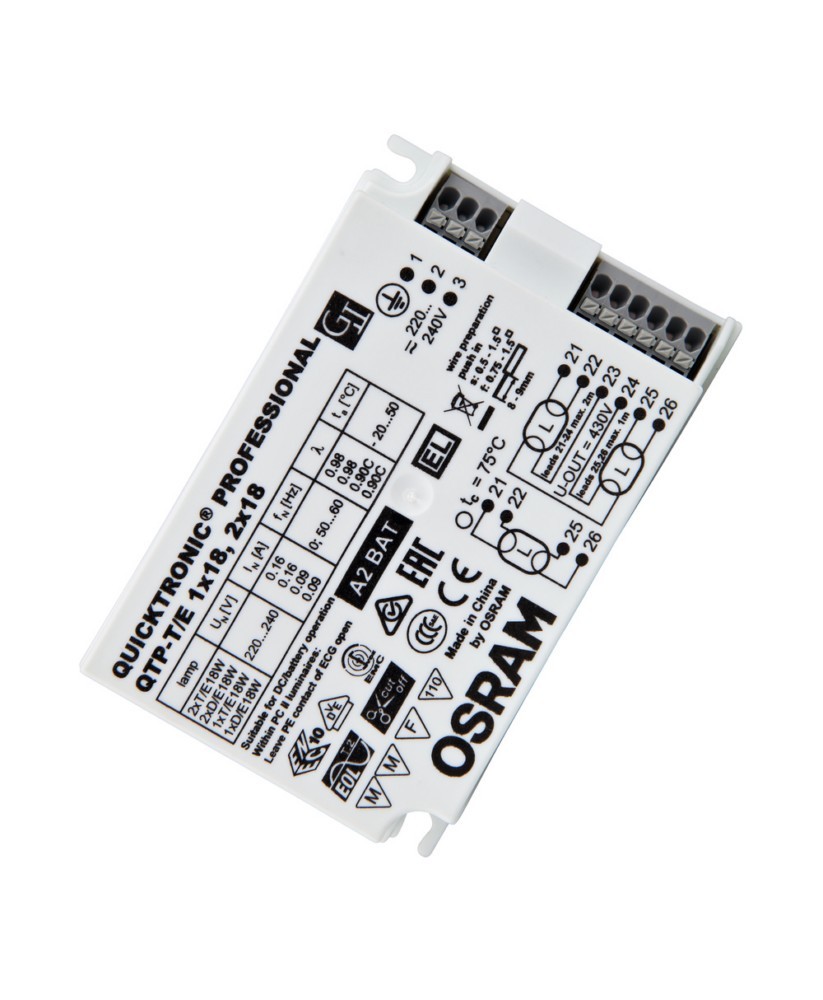 OSRAM BETRIEBSGERÄTE EVG QTP-T/E1X18,2X18/220 von OSRAM BETRIEBSGERÄTE