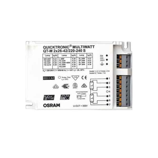 OSRAM BETRIEBSGERÄTE Elektronischer Trafo QT-M2x26-42/220-240S von OSRAM BETRIEBSGERÄTE