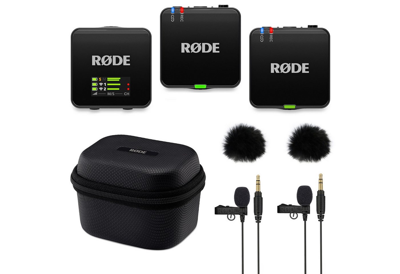 RØDE Rode Wireless GO Gen 3 mit Charge Case + 2x Lavalier GO und 2x WS05 Digitales Aufnahmegerät (Vorteils-Set) von OTTO