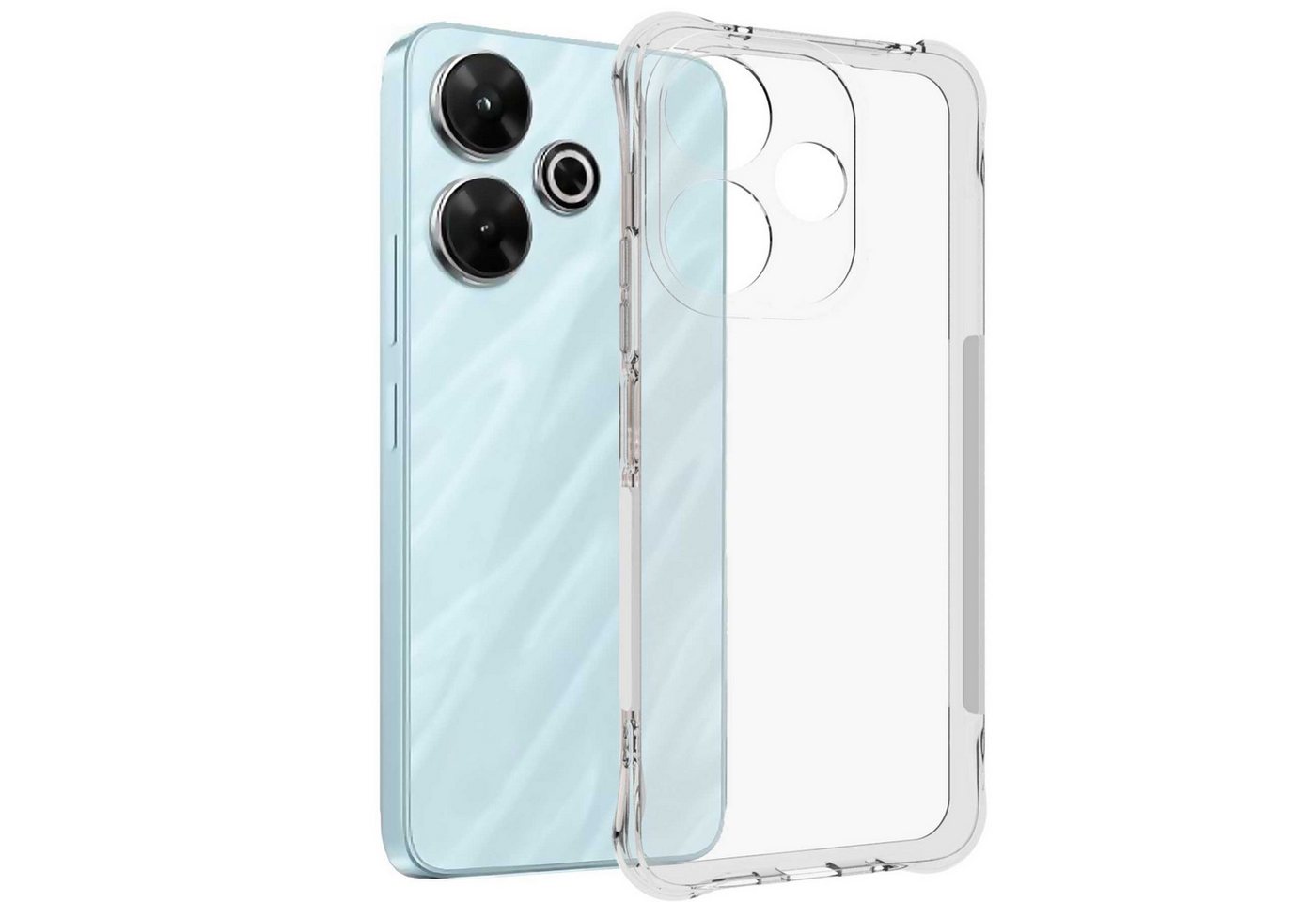 mtb more energy Smartphone-Hülle Clear Armor Soft für Redmi Note 13R 5G(China)/Redmi 13 4G, mit Anti-Shock Verstärkung von mtb more energy