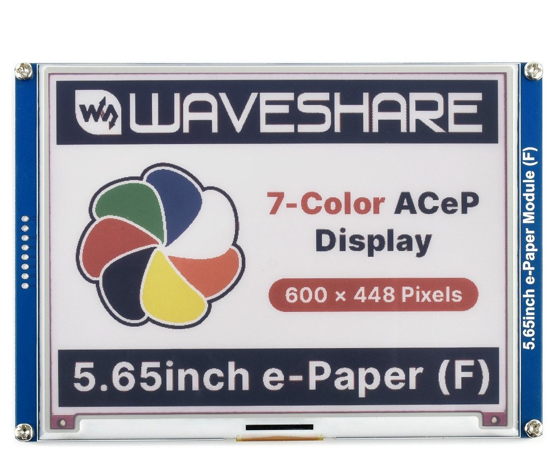 Waveshare LED-Display 7-Farben E-Paper Display-Modul, 5,65 Zoll 600×448 von Waveshare