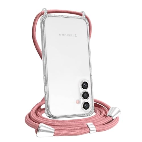 OUBELI Handykette für Samsung Galaxy S25 Hülle Ultra Dünn Transparent Handyhülle Abnehmbar Einstellbar Necklace Stoßfeste und Fallsichere Schutzhülle（Schwarz） von OUBELI