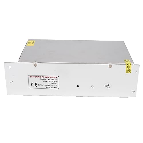 Schaltnetzteil, Treiberadapter, Aluminiumlegierung, DC48V, LED-Bildschirmstreifen, Licht, 3D-Drucker, Hält Niedrigen Betriebstemperaturen Stand (S-1500-48 (48 V/31,3 A/1500 W) von OUCRIY