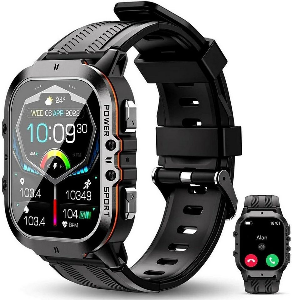 OUKITEL Touchscreen für einfache Bedienung Smartwatch (Android, iOS), mit Touchscreen für einfache Bedienung und einem Beschleunigungsmesser von OUKITEL