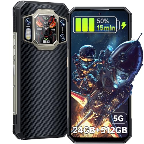 OUKITEL WP30 Pro Outdoor Handy 5G - 24+512GB Dimensity 8050 Outdoor Smartphone Ohne Vertrag,11000mAh/120W,108MP+20MP Night Vision, 6,78" FHD+ 120Hz Dualer Display, IP68 Android 13,WiFi 6,NFC von OUKITEL