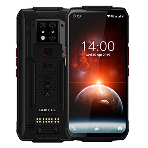 OUKITEL WP7 Outdoor Handy Ohne Vertrag,6,53’’ FHD+ Helio P90 6GB 128GB Rubust Smartphone,48MP Hintere DREI Kameras+8MP IR Nachtsichtkamera,8000mAh Akku Android 10.0 Outdoor Smartphones,NFC, Schwarz von OUKITEL