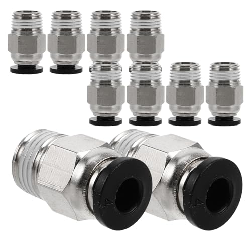 OUNONA 10 Stück Pneumatische Push-to-connect-rohrverschraubungen, Rohrverbinder, Gerade Schnellverschluss-luftleitungsverschraubungen, Zubehör Für 3d-drucker, Druckluftwerkzeuge Und OUNONA 10 Stück Pneumatische Push-to-connect-rohrverschraubungen, Rohrverbinder, Gerade Schnellverschluss-luftleitungsverschraubungen, Zubehör Für 3d-drucker, Druckluftwerkzeuge Und von OUNONA