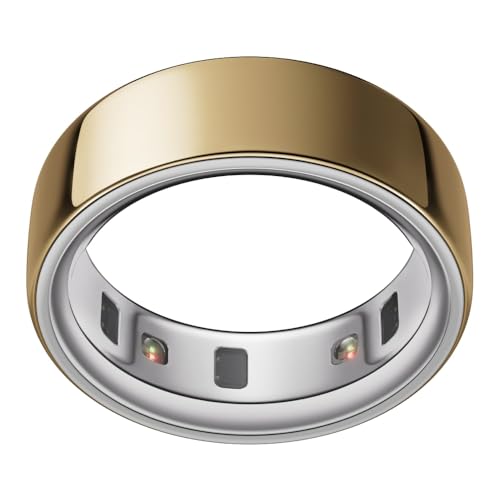 Oura Ring 4 - Gold - Größe 7 - Smart Ring | Messen Sie zuerst mit Oura Ring 4 Sizing Kit | Sleep Tracking Wearable - Herzfrequenz - Fitness Tracker - Bis zu 8 Tage Batterielaufzeit von OURA