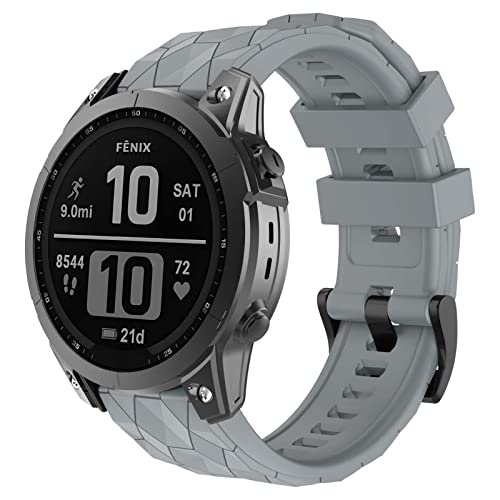 OVERSTEP Armband für Garmin Fenix 7x, 26MM Weiches Silikonband für Garmin Fenix 7x,Fenix 5x,Fenix 5x Plus,Fenix 6x,Fenix 6x Pro,Fenix 3/Fenix 3 HR Smartwatch von OVERSTEP