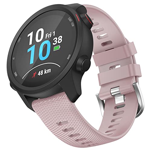 OVERSTEP Kompatibles Vivoactive 3-Armband, 20 mm, Weiches Silikon, Ersatzarmband für Venu Sq/Galaxy Active 2/Forerunner 245/645 Music/Vivomove HR von OVERSTEP