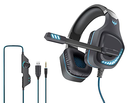 OVLENG USB Gaming Headset mit Blauer LED von OVLENG