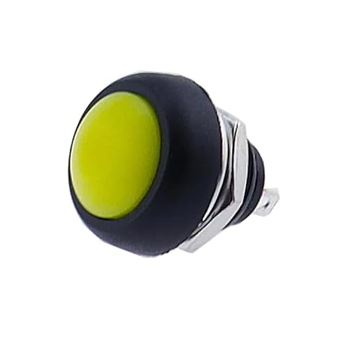 1Pcs PBS-33b 2Pin Switch 12mm 12V 1A momentary Push button Switch since the reset Non-locking(Yellow) von OVSHPUZV