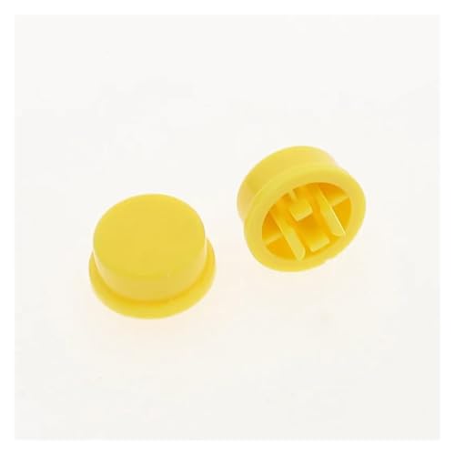 50pcs Round Tactile Button Caps Kits 9.58 * 5.1mm for 12 * 12 * 7.3mm Tact Switch(Yellow) von OVSHPUZV