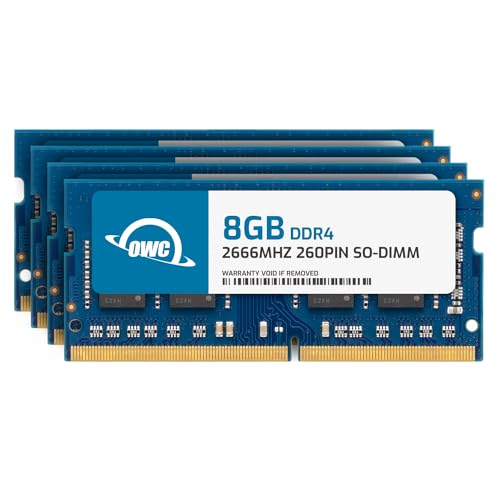 OWC - 32GB Memory Upgrade Kit - 4 x 8GB PC21300 DDR4 2666MHz SO-DIMMs für 27-inch iMac with Retina 5K (2019-2020) und kompatible PCs von OWC