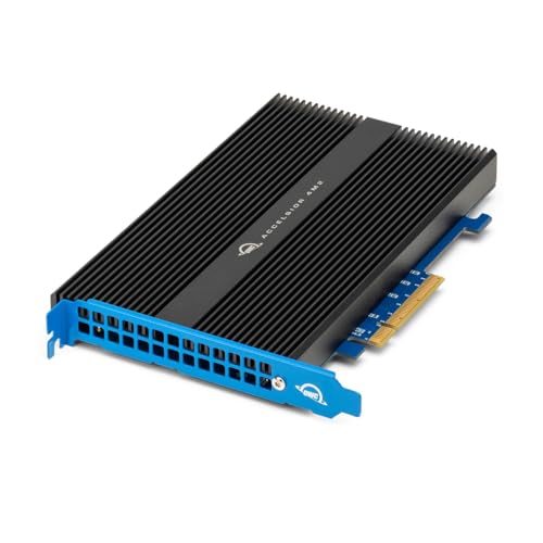 OWC Accelsior 4M2 NVMe M.2 SSD zu PCIe 3.0 Erweiterungskarte mit Vier Steckplätzen für Mac Pro (Ende 2019 - aktuell), Mac Pro (2010-2012) und PC Tower von OWC