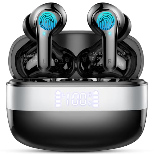 Bluetooth Kopfhörer, Kopfhörer Kabellos Bluetooth 5.3 In Ear Kopfhörer mit 4 Mic, Neue Tiefer Bass Kabellose Kopfhörer, 48 Std Noise Cancelling Earbuds, LED-Anzeige, IPX7 Wasserdichte Ohrhörer, USB-C Bluetooth Kopfhörer, Kopfhörer Kabellos Bluetooth 5.3 In Ear Kopfhörer mit 4 Mic, Neue Tiefer Bass Kabellose Kopfhörer, 48 Std Noise Cancelling Earbuds, LED-Anzeige, IPX7 Wasserdichte Ohrhörer, USB-C von OWMSIC