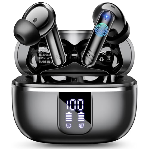 OWMSIC Bluetooth Kopfhörer, 2025 Kopfhörer Kabellos Bluetooth 5.4 mit ENC Noise Cancelling Mic, IPX7 Wasserdichtes In Ear Kopfhörer, Ergonomie, 38 Std Ohrhörer mit LED Anzeige, Kompatibel IOS Android OWMSIC Bluetooth Kopfhörer, 2025 Kopfhörer Kabellos Bluetooth 5.4 mit ENC Noise Cancelling Mic, IPX7 Wasserdichtes In Ear Kopfhörer, Ergonomie, 38 Std Ohrhörer mit LED Anzeige, Kompatibel IOS Android von OWMSIC