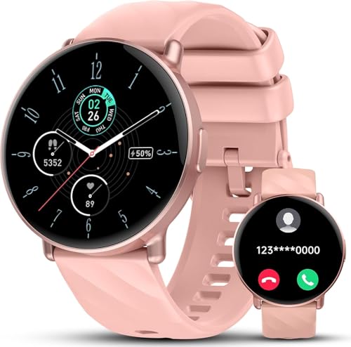 Smartwatch für Damen Herren, 1.39'' Zoll HD Smart Watch mit Telefonfunktion, 112+ Sportmodi Sportuhr mit Pulsuhr/Schlafmonitor, IP68 Wasserdicht Fitnessuhr mit Information Erinnerung für iOS Android von OWMSIC