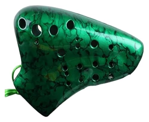 Okarinas Klassisches, langlebiges Ocarina-Musikinstrument mit drei Pfeifen, Alto C, for Industriekünstler, Studenten, Erwachsene, Anfänger, Geschenk Geschenk(Green) von OXOAMP