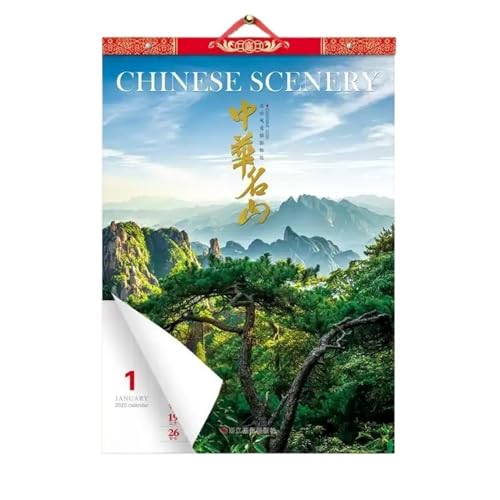 Chinesischer Kalender 2025, Schlangenkalender, Schlangen-Jahreskalender, Landschaftskalender, Haushalt, großer Monatskalender, Geschenk(C) von OXOLAMRIN