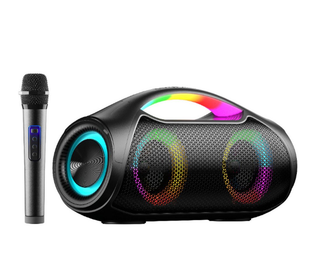 OYLCDI Bluetooth-Lautsprecher, Tragbarer Party-Lautsprecher Bluetooth-Lautsprecher Lautsprecher Tragbarer Karaoke-Party-Lautsprecher mit kabellosem Mikrofon (Bluetooth, Bluetooth 5.1,Spitzenleistung von bis zu 80 W Stereo-Surround-Sound) von OYLCDI