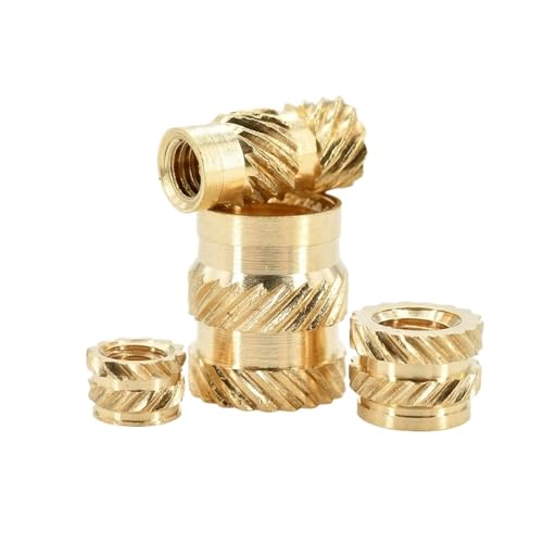 50PCS M2 M2.5 M3 M4 Brass Nuts Inserts 3D Printer Laptop Heating Hot Melt Copper Insert Nut Knurled Embedded Injection Insertnut(L 10mm,M4 (OD5.5mm) 50pcs) von OZXJW