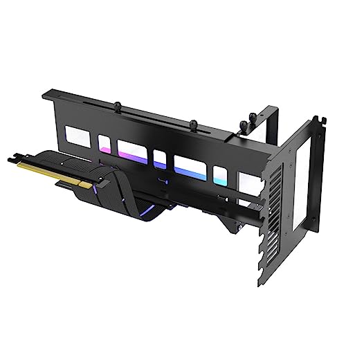 Oadnijuie PCIE X16 Vertikale GPU-Halterung, PC-Gehäuse, Grafikkarte, Lenkhalterung, Ersatz-Kit für PC-Gehäuse, GPU-Halterung, unterstützt vertikal von Oadnijuie