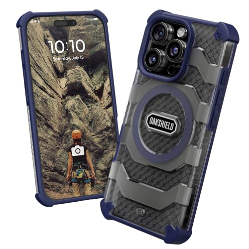 Oakshield Handyhülle kompatibel mit iPhone 16 Pro Hülle - Case kompatibel mit MagSafe-Zubehör - iPhone 16 Pro Schutzhülle mit Ständer - Falltest nach Militärstandard - Dunkelblau Oakshield Handyhülle kompatibel mit iPhone 16 Pro Hülle - Case kompatibel mit MagSafe-Zubehör - iPhone 16 Pro Schutzhülle mit Ständer - Falltest nach Militärstandard - Dunkelblau von Oakshield