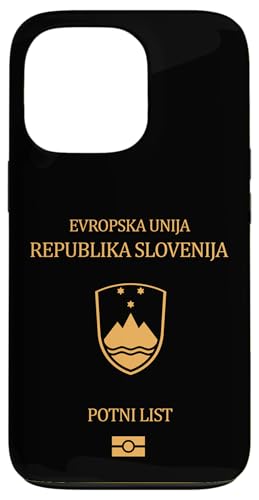 Hülle für iPhone 13 Pro Proud Slovenija Slovenia Passport Travelers Travel Souvenir von Obeezon