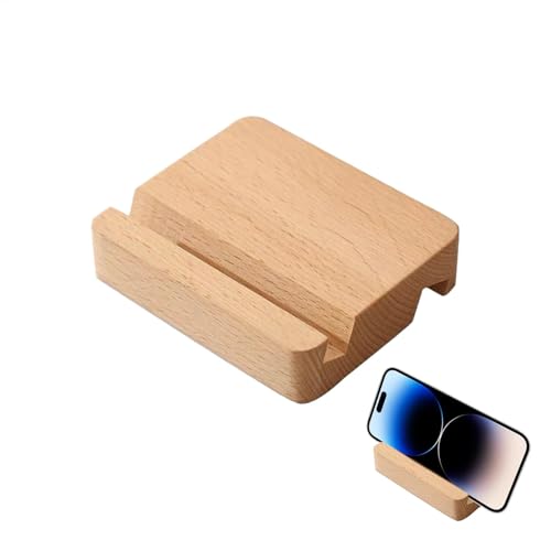 Obesntln Telefonständer aus Holz, Telefonhalter aus Holz,Handyhalter | Tablet-Halter, Ständer, Tisch-Organizer, tragbare Desktop-Dockingstation für elektronische Geräte von Obesntln