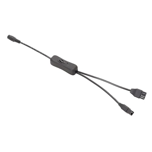 Obotsnoi 33 cm DC 5,5 x 2,1 mm Stecker auf 4-poligen Computer PC Lüfter Netzadapterkabel Computer-Lüfter auf externe Stromquelle von Obotsnoi