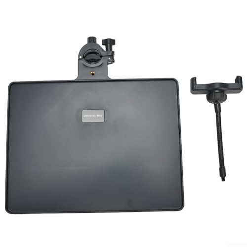2-in-1-Mikrofonständer-Tablett und Handyhalter-Klemme, stabiles Design, verhindert, dass Gegenstände herunterrollen (L1) von Oceanlend