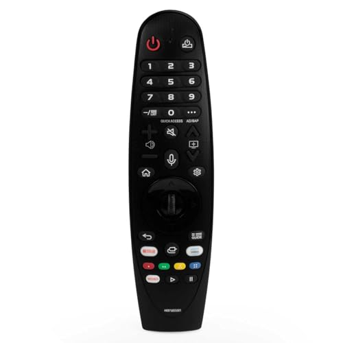 OcioDual Fernbedienung für Fernseher, Schwarz, Kompatibel mit MR20GA, AKB75855501, Smart TV, UHD, A1, B1, C1, G1, Z1, OLED, 4K, HDR, Kabellose Fernbedienung Magic Function von OcioDual