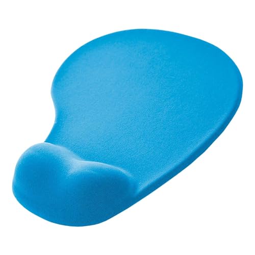 OcioDual Mauspad mit Handgelenkauflage, Hellblau, Ergonomische Mouse Pad mit Gelunterstützung, Weicher Stoff mit Rutschfester Gummibasis für Laser und Optische Mäuse von OcioDual