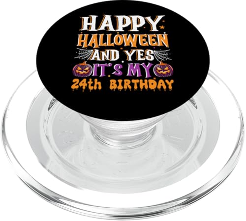 Halloween und es ist mein 24. Geburtstag! 24 Jahre alt Halloween PopSockets PopGrip für MagSafe von October Birthday and Halloween Birthday Design