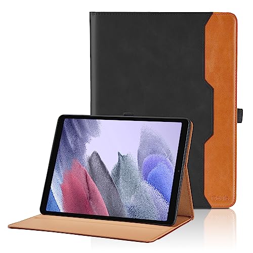 Hülle für Samsung Galaxy Tab A7 Lite 8.7 Zoll (SM-T220/T225/T227) PU Leder Schutzhülle mit Tasche und Stifthalter, Smart Cover mit Stand Funktion für Samsung Galaxy Tab A7 Lite Tablet - Schwarz von Oduio