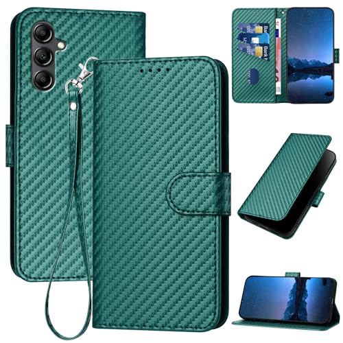 Oduio Hülle für Samsung Galaxy A25 5G / 4G Premium Klappbar Flip Case Tasche [Magnetverschluss] [Standfunktion] Wallet Schutzhülle mit Kartenschlitzen Cover, Grün von Oduio