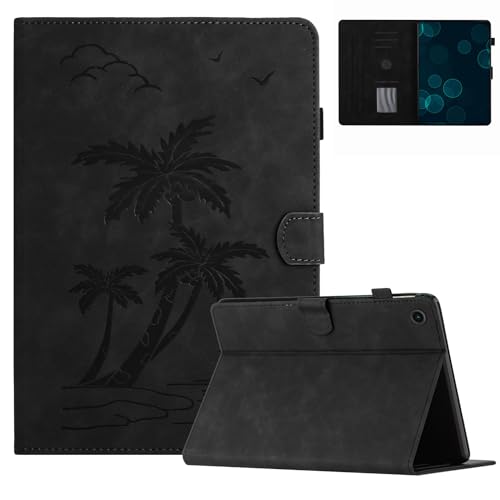 Oduio Hülle für Samsung Galaxy Tab A9 Plus 11 Zoll 2023 (SM-X210/X216/X218), Premium PU Leder Multi-Winkel Folio Schutzhülle mit Kartenschlitz und Auto Schlaf/Wach Funktion für Galaxy Tab A9+, Schwarz von Oduio