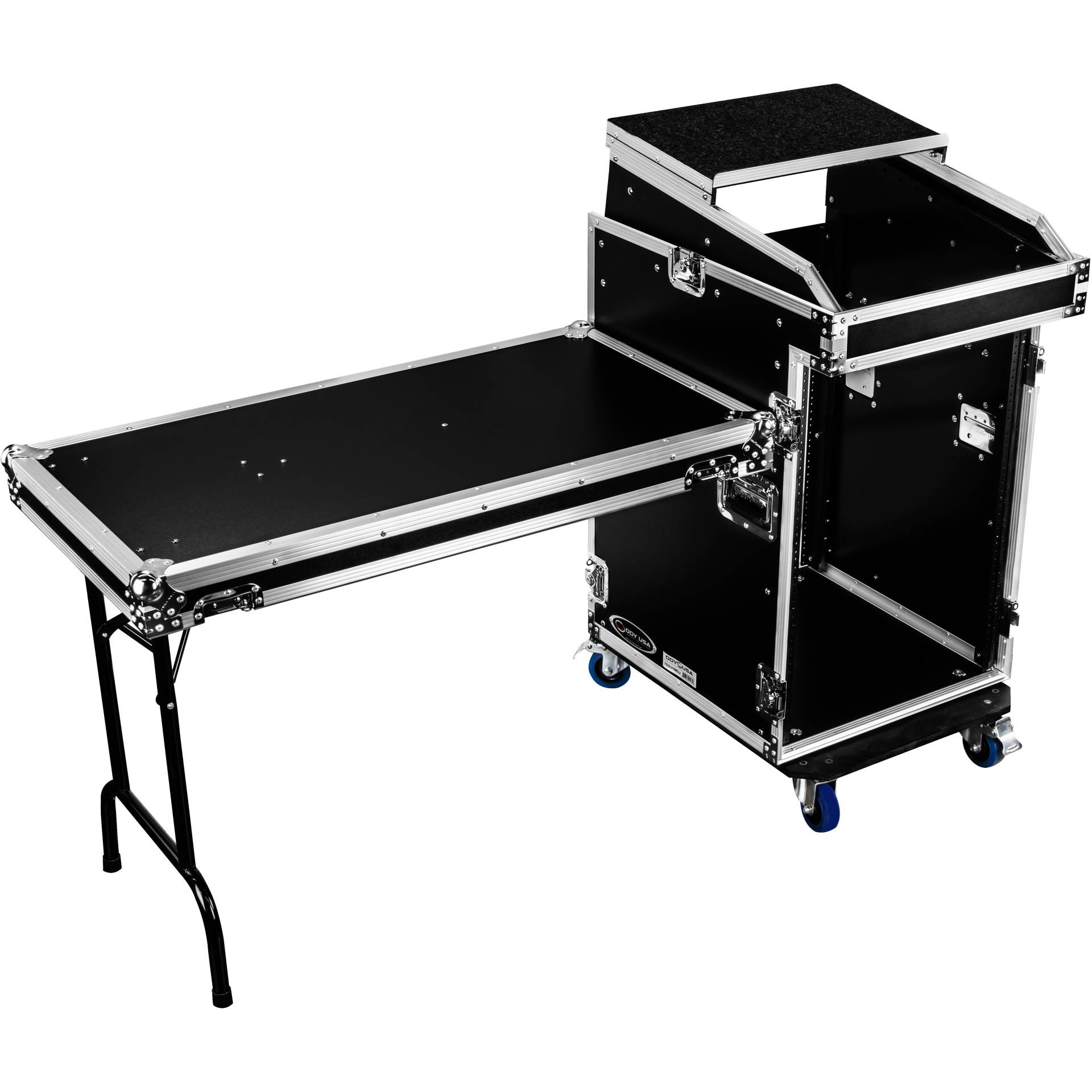 Odyssey FZGS1416WDLX Pro Combo Rack with Table and Laptop Shelf von Odyssey